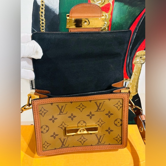 🔥 LOUIS VUITTON REVERSE MONOGRAM MINI DAUPHINE SHOULDER BAG FULL INCLUSION - Picture 14 of 17